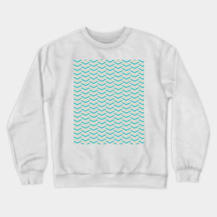 Turquoise, Peach, and White Chevron Arrow Pattern Crewneck Sweatshirt